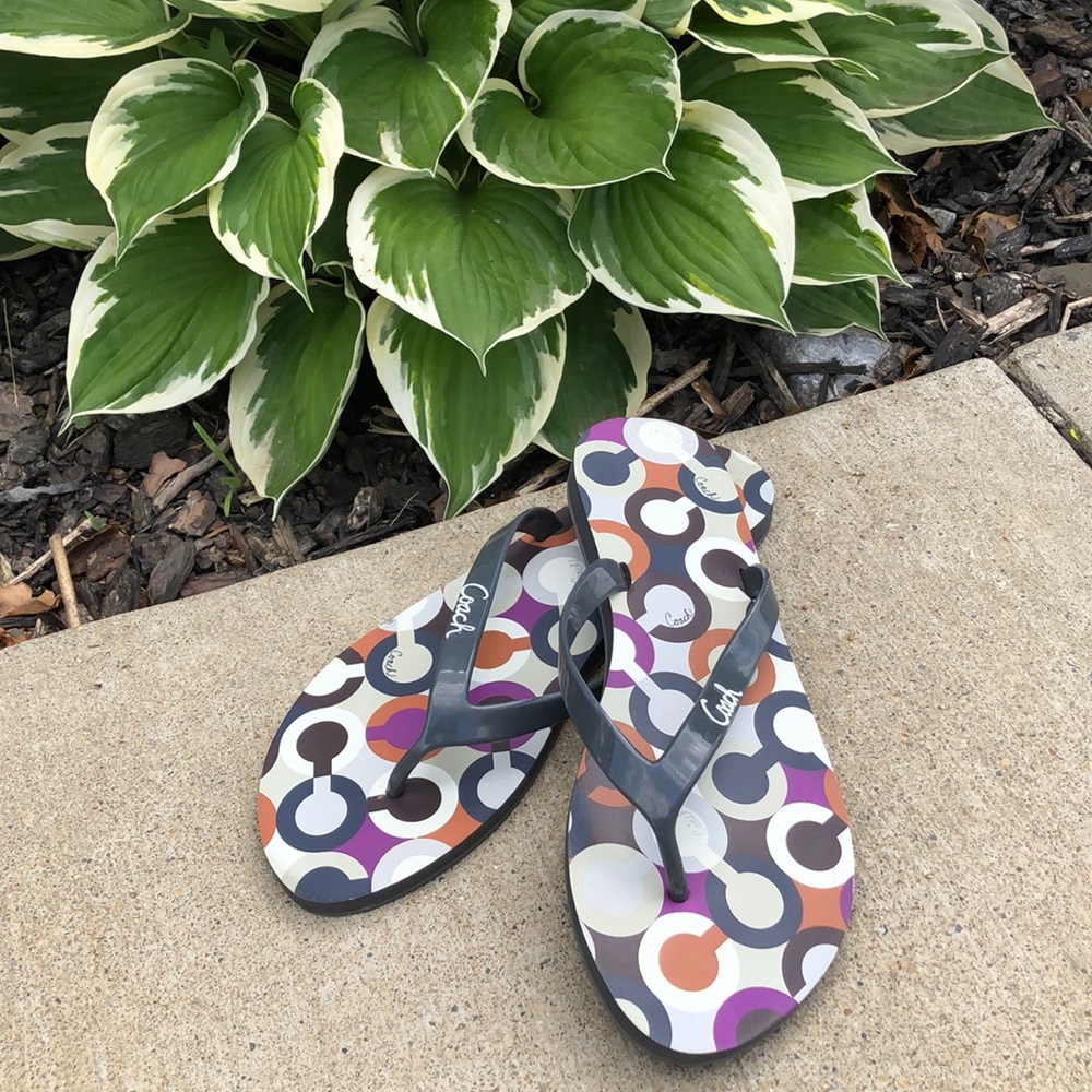 Coach flip flops